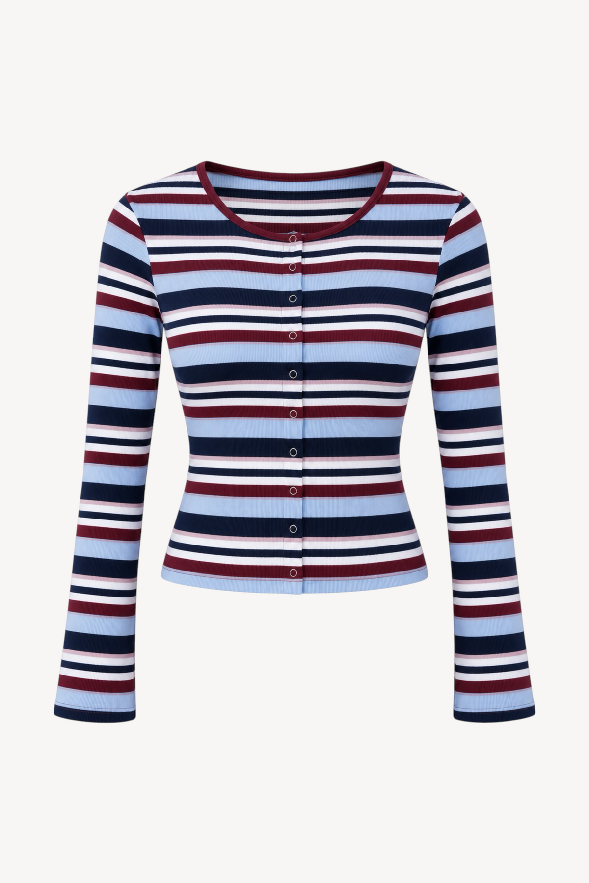 Mila Striped Button Top