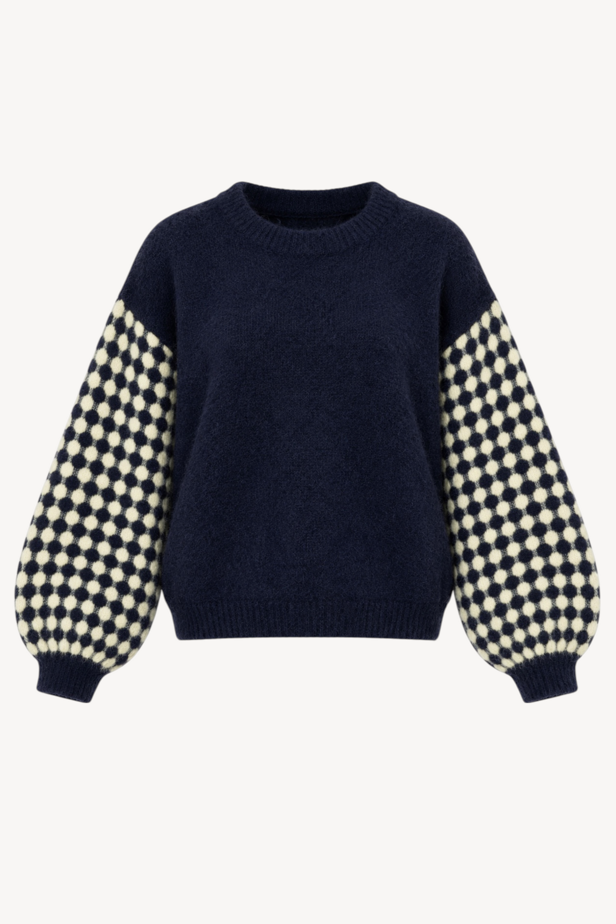 Checker Sleeve Sweater