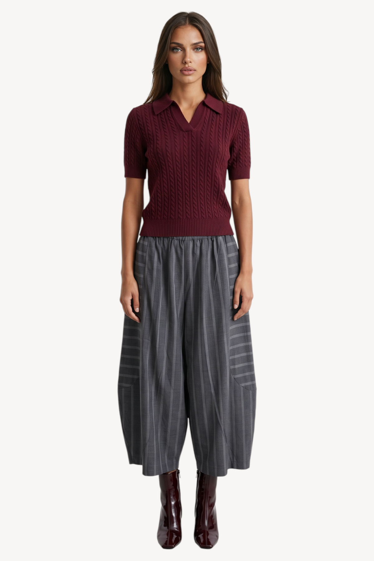 Line Wide-Leg Trousers