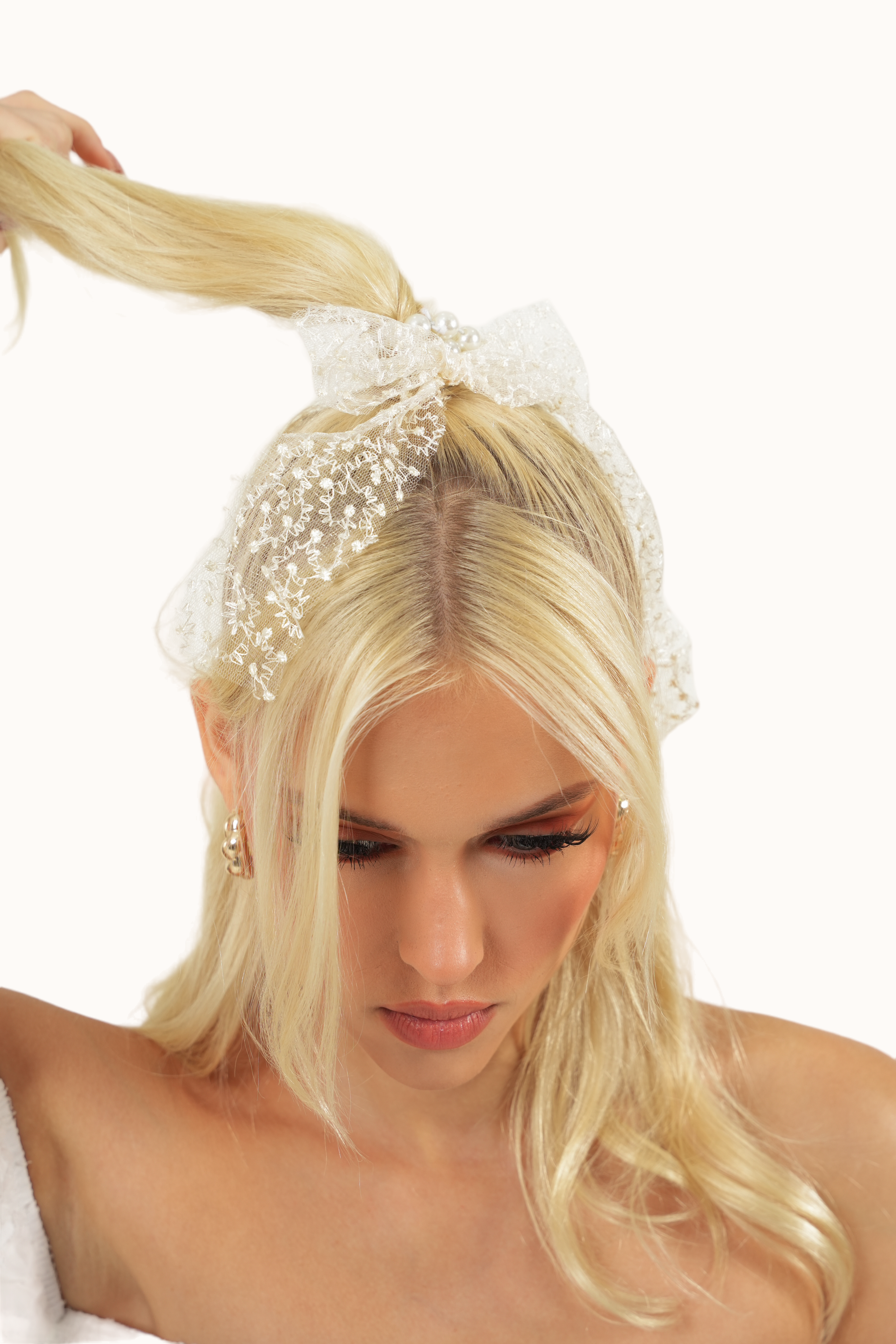 Zina Hair tie - Creme