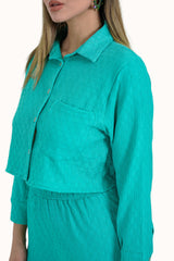 Lindy Blouse - Turquoise