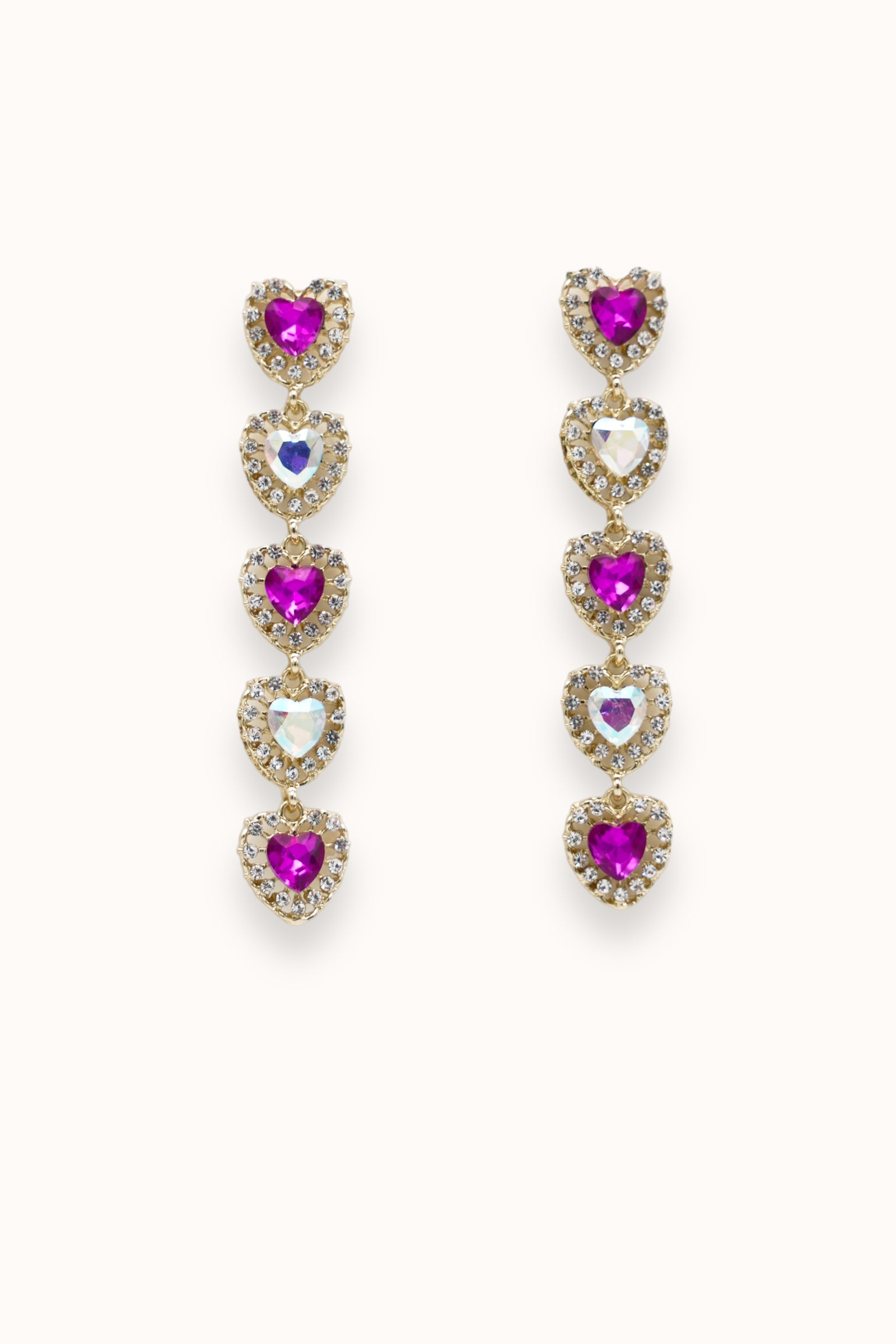 Angela Earrings - Fuchsia