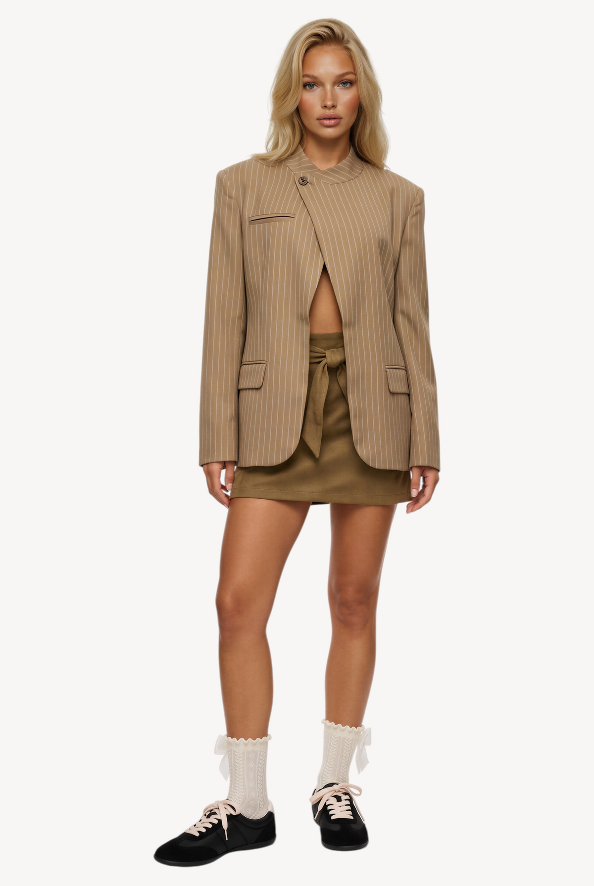Cinnamon Pinstripe Blazer