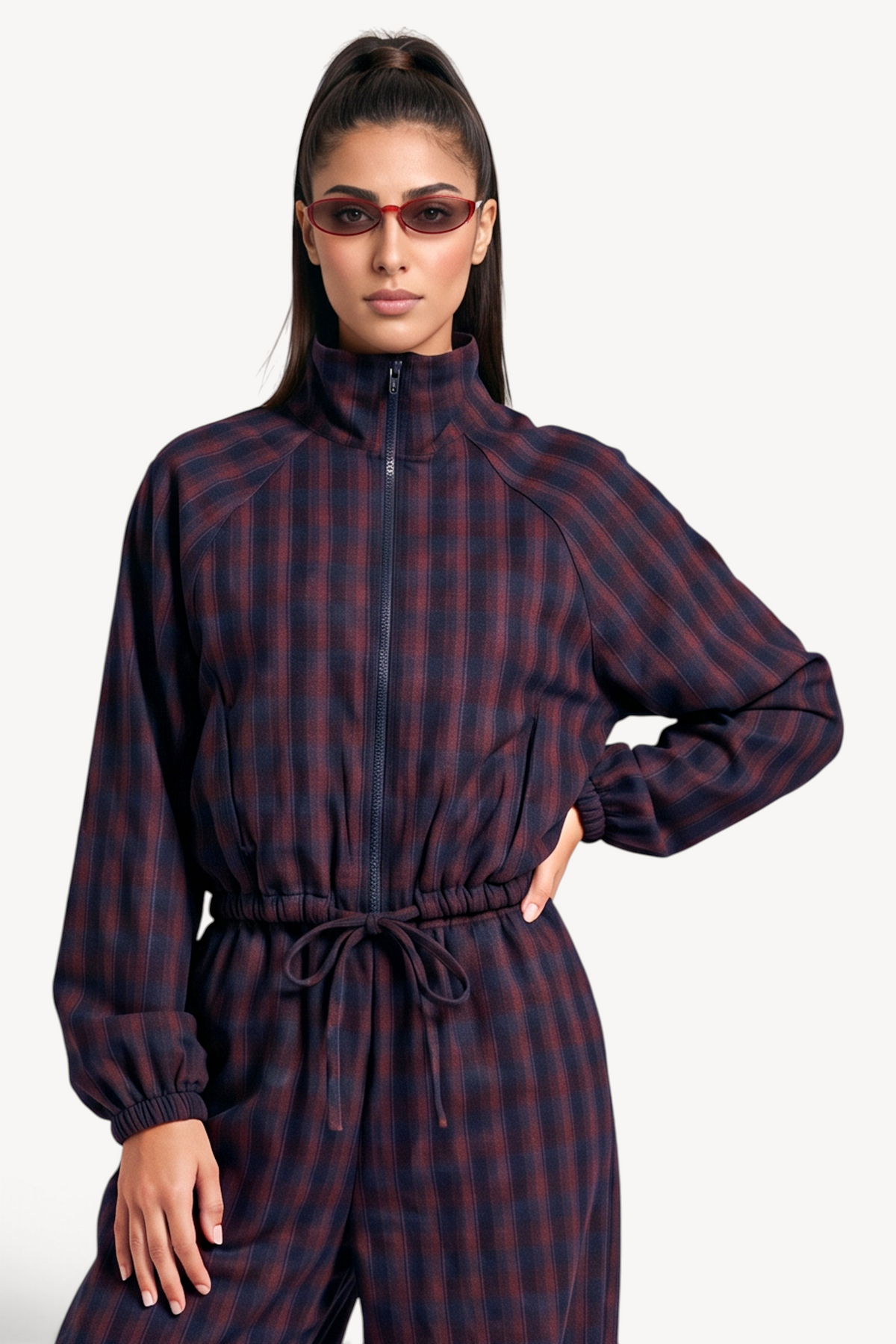 Plaid About You Zip Jacket