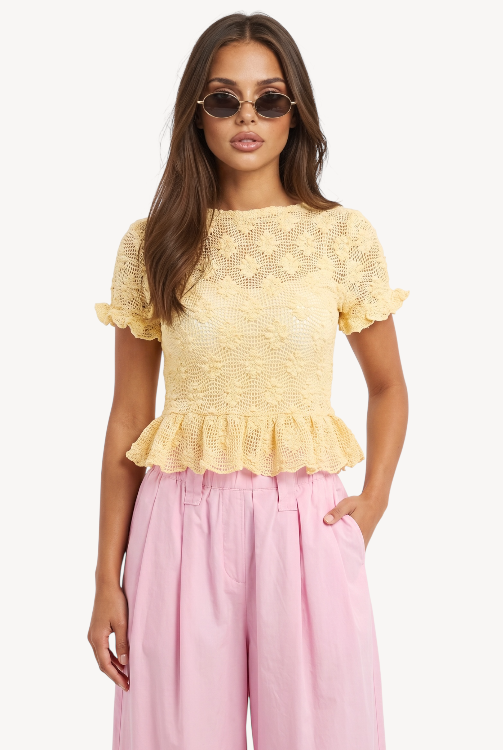 Lemon Kiss Ruffle Top