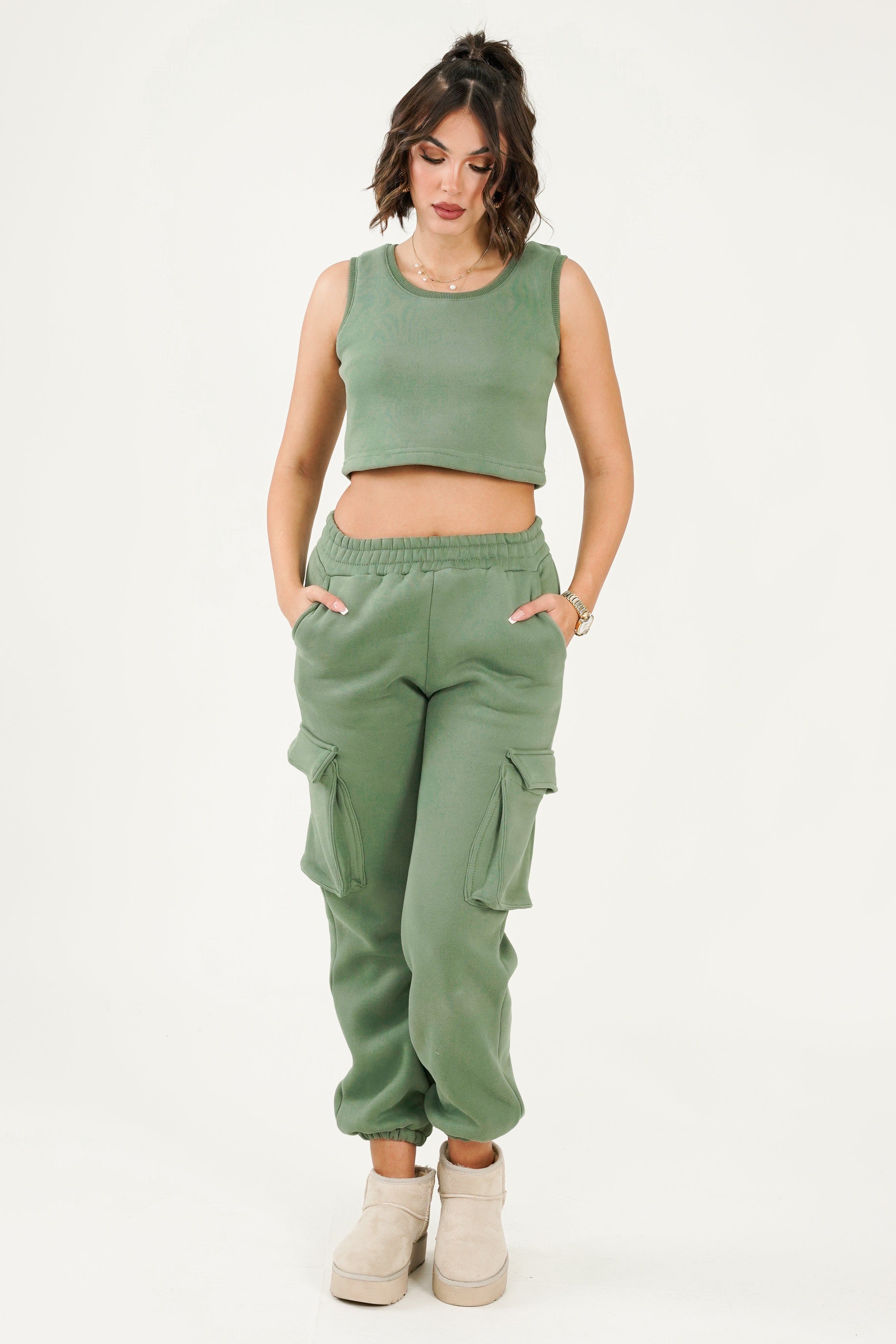 Leah Top - Olive Green