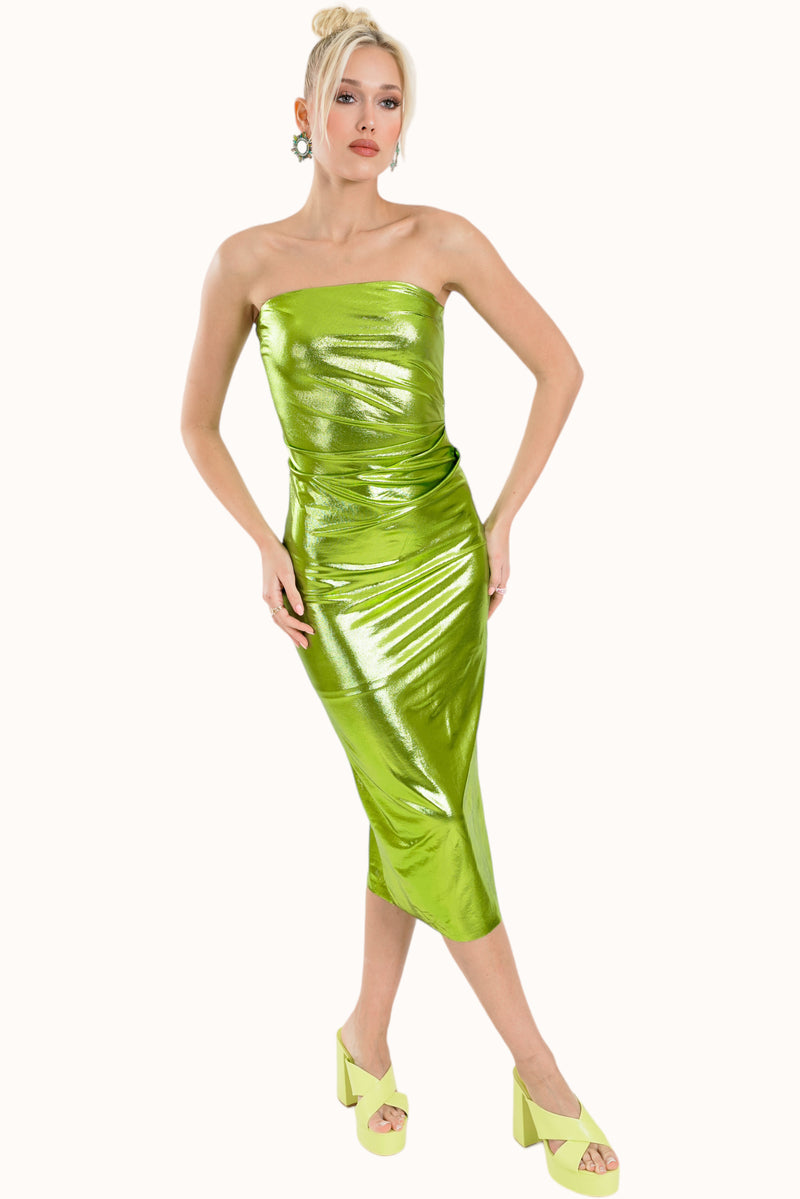 Caprice Dress - Lime Green