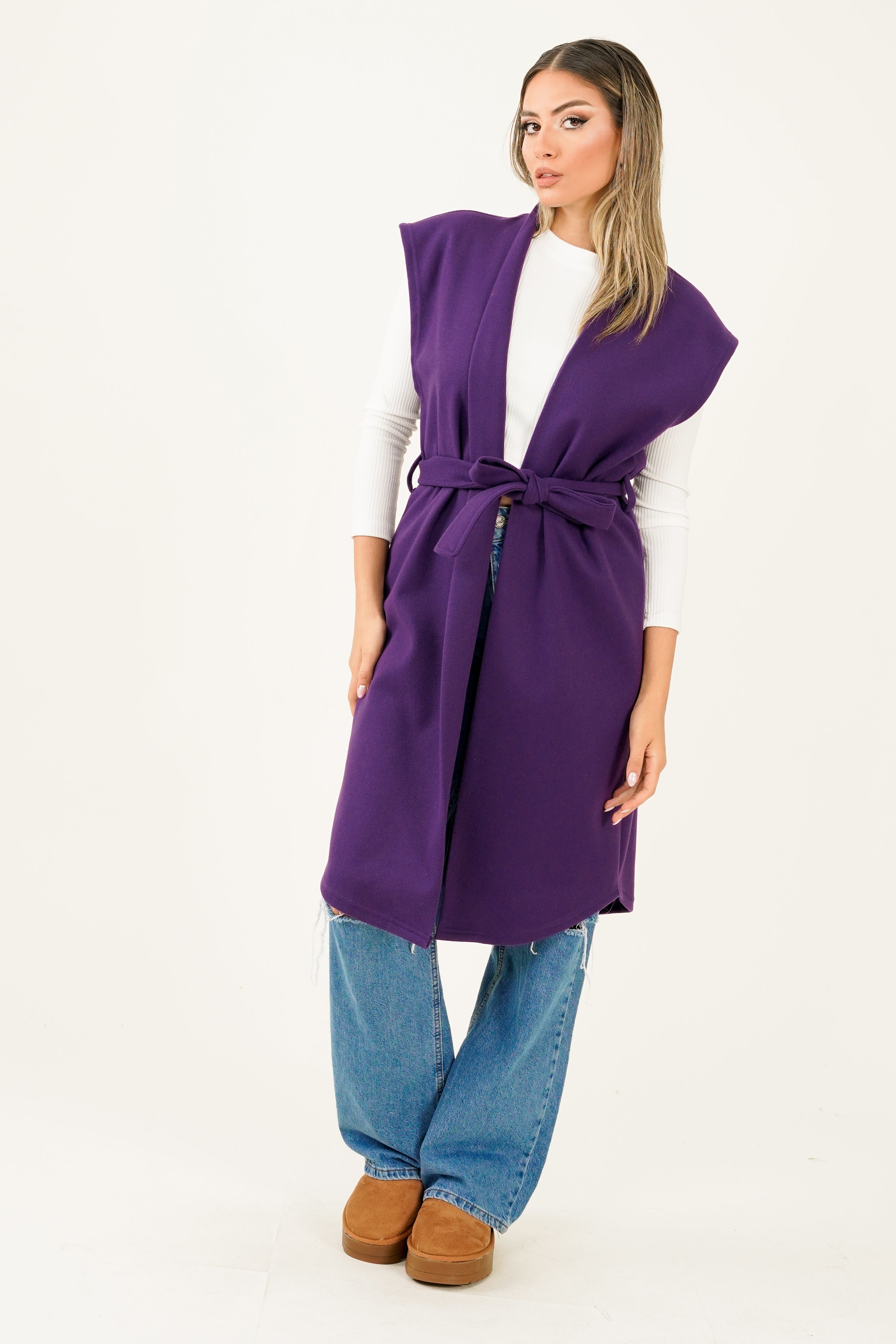 Mona Gilet - Dark Purple