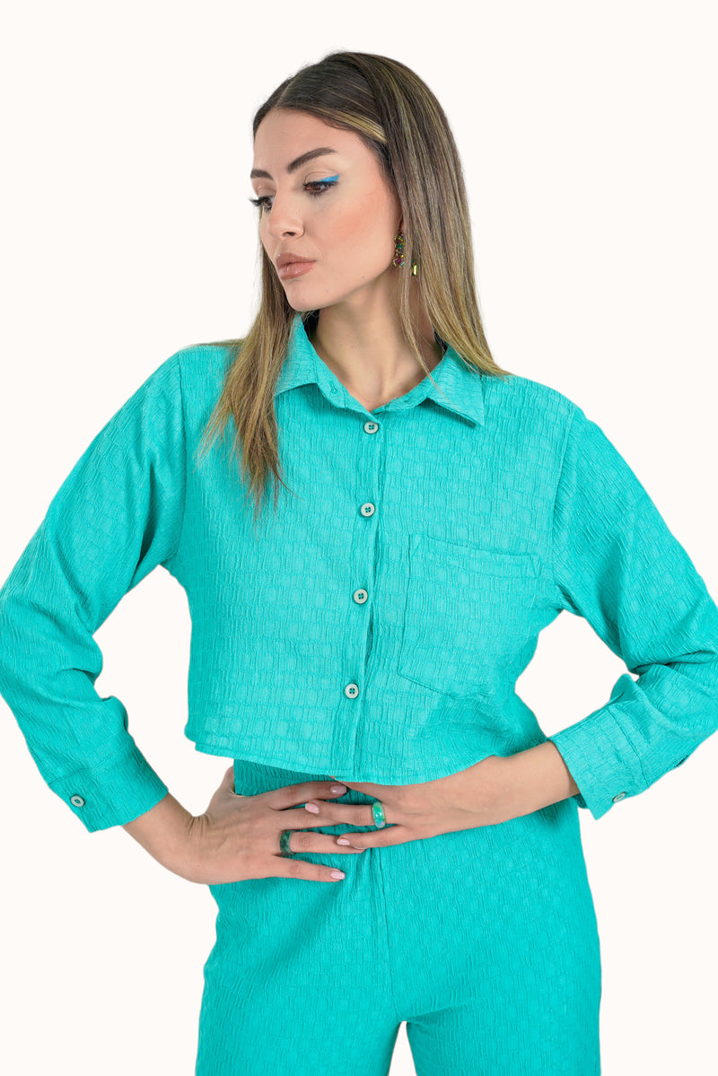 Lindy Blouse - Turquoise