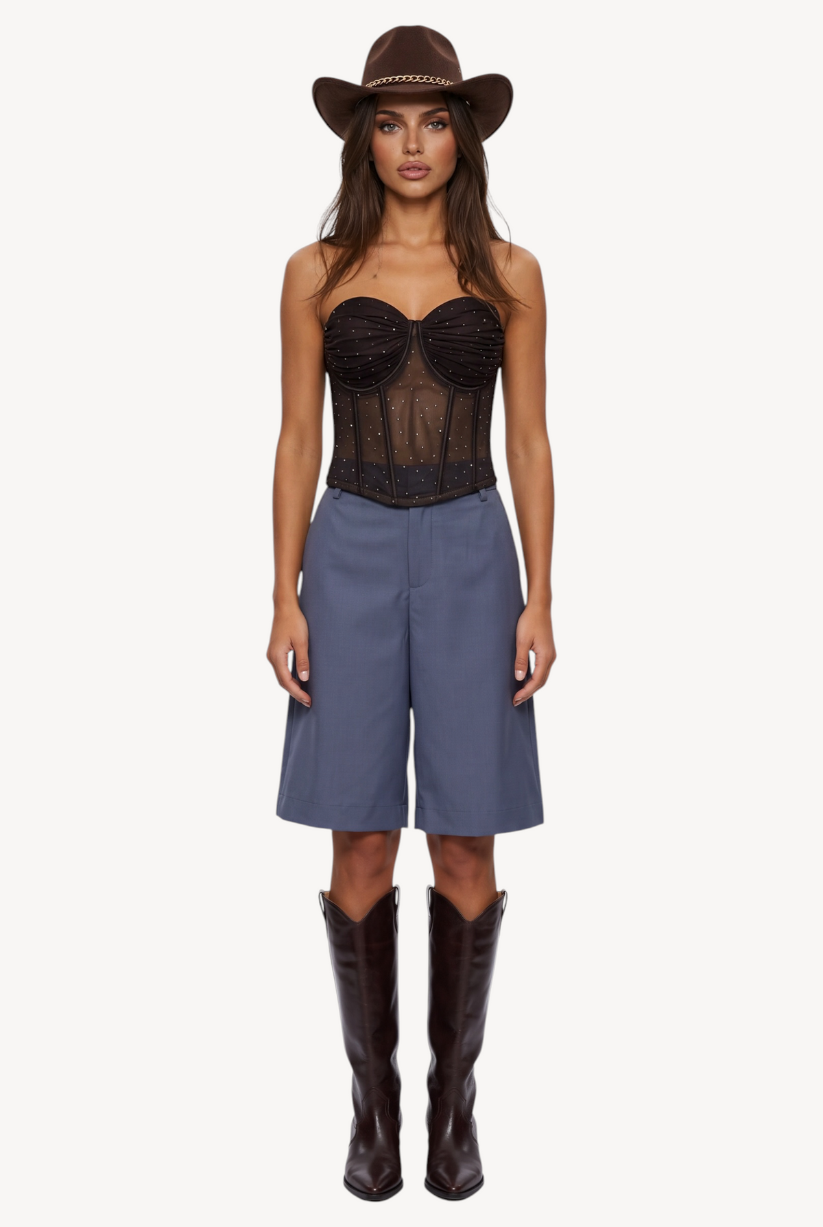 Midnight Sculpt Corset Top