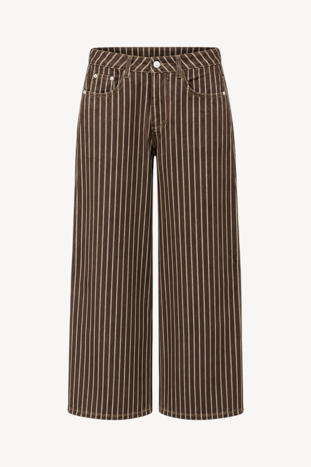 Cocoa Pinstripe Jeans