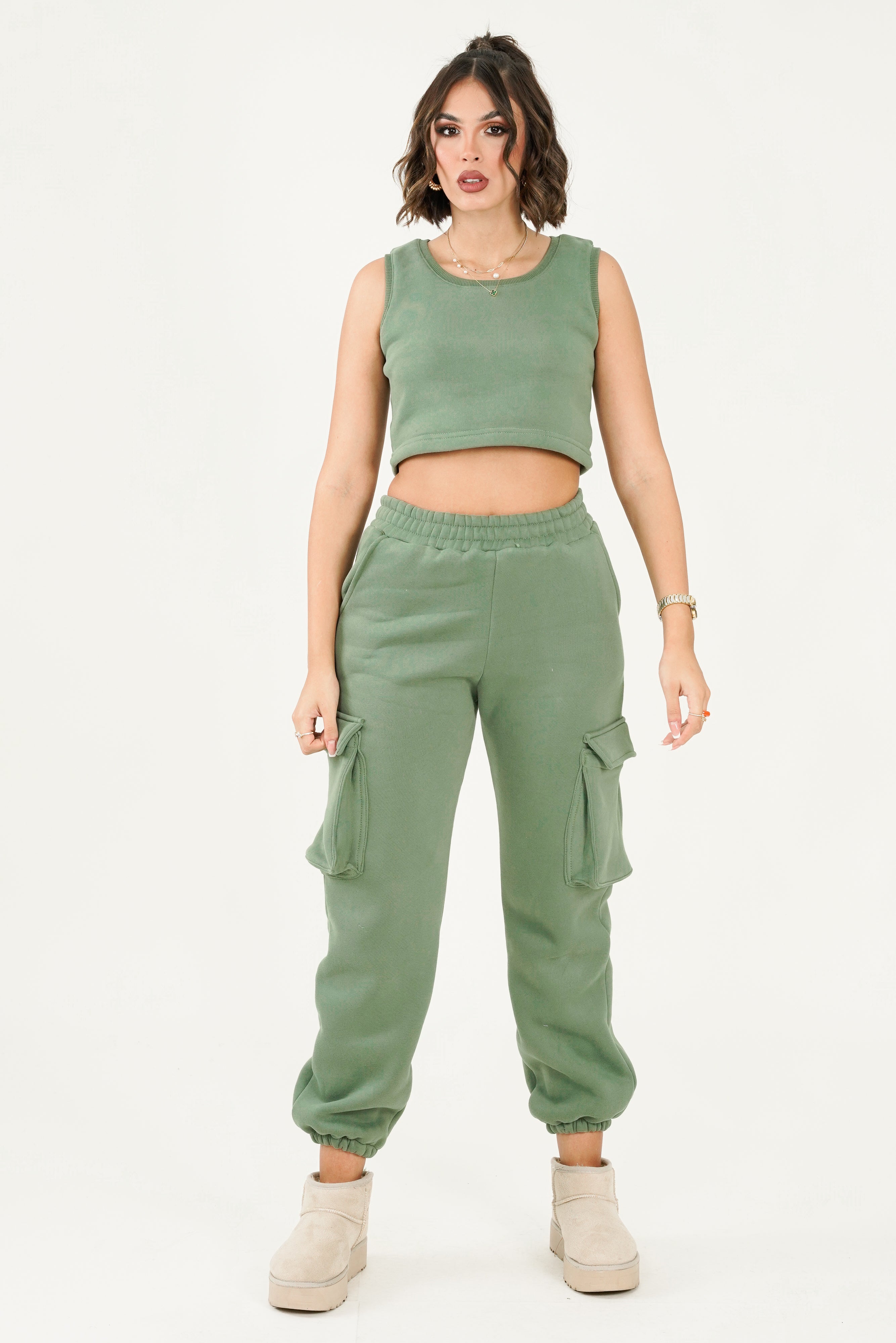 Leah Top - Olive Green