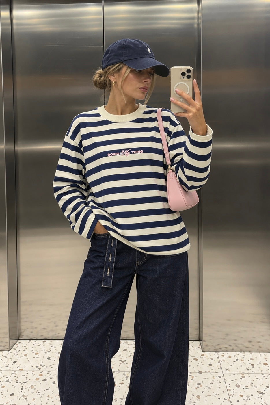My Kind of Day Striped Sweatshirt