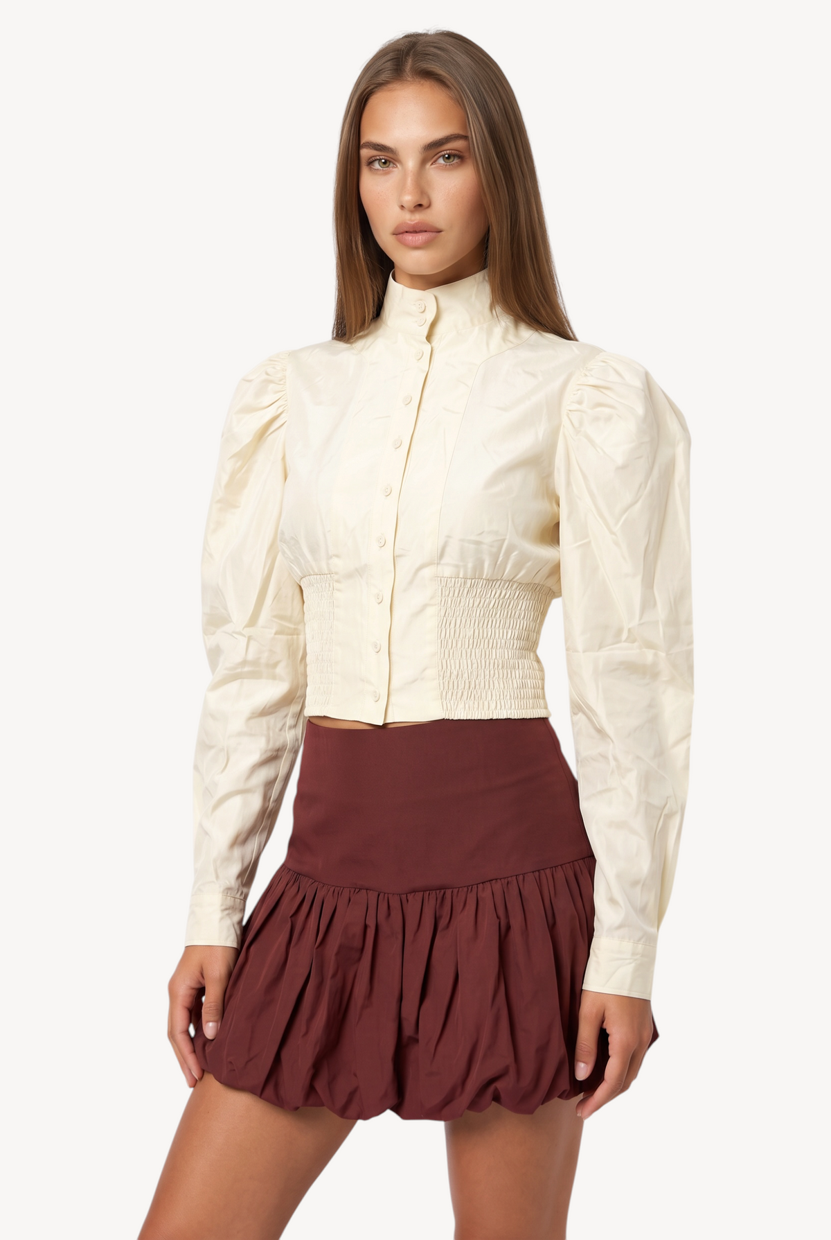 Cream Corset Shirt