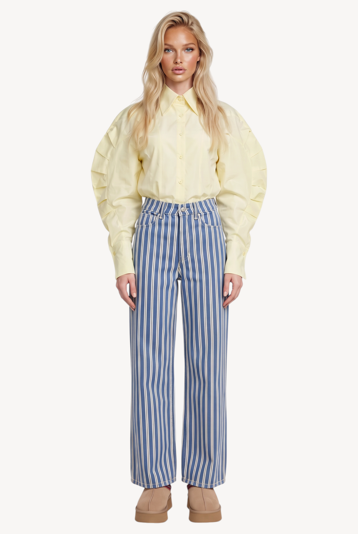 Blue Line Wide Leg Jeans