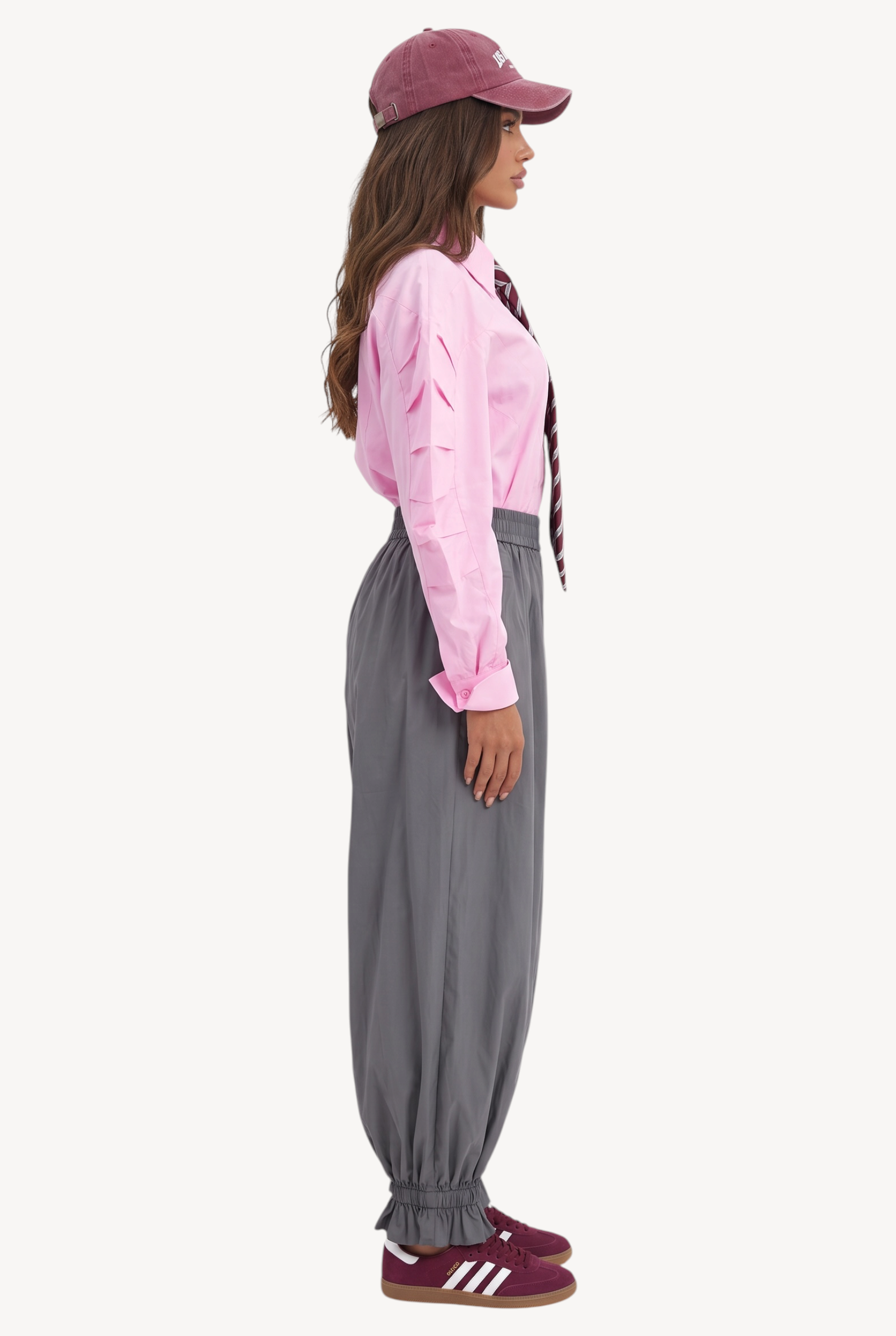 Grey Romance Balloon Pants