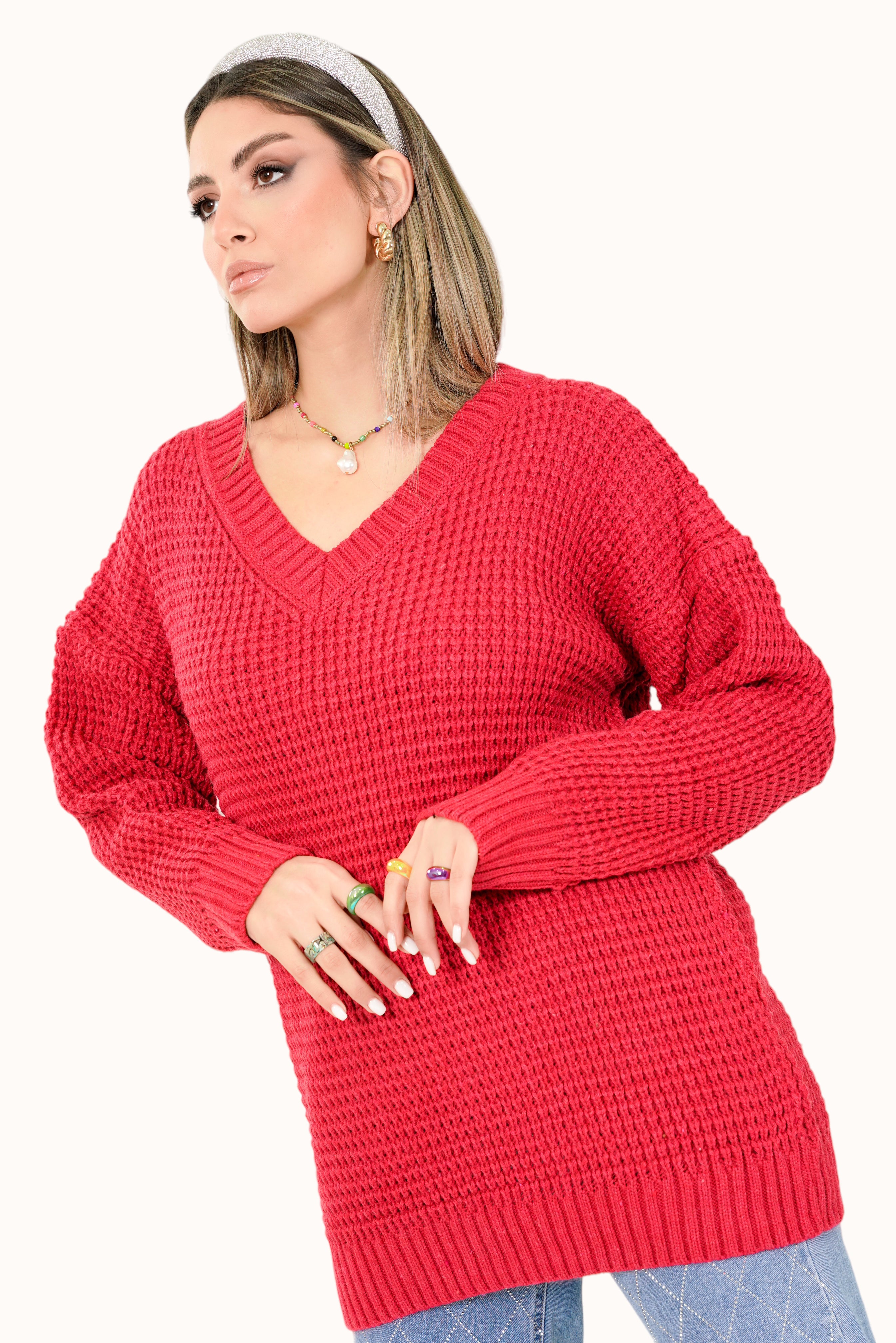 Asma Sweater - Red