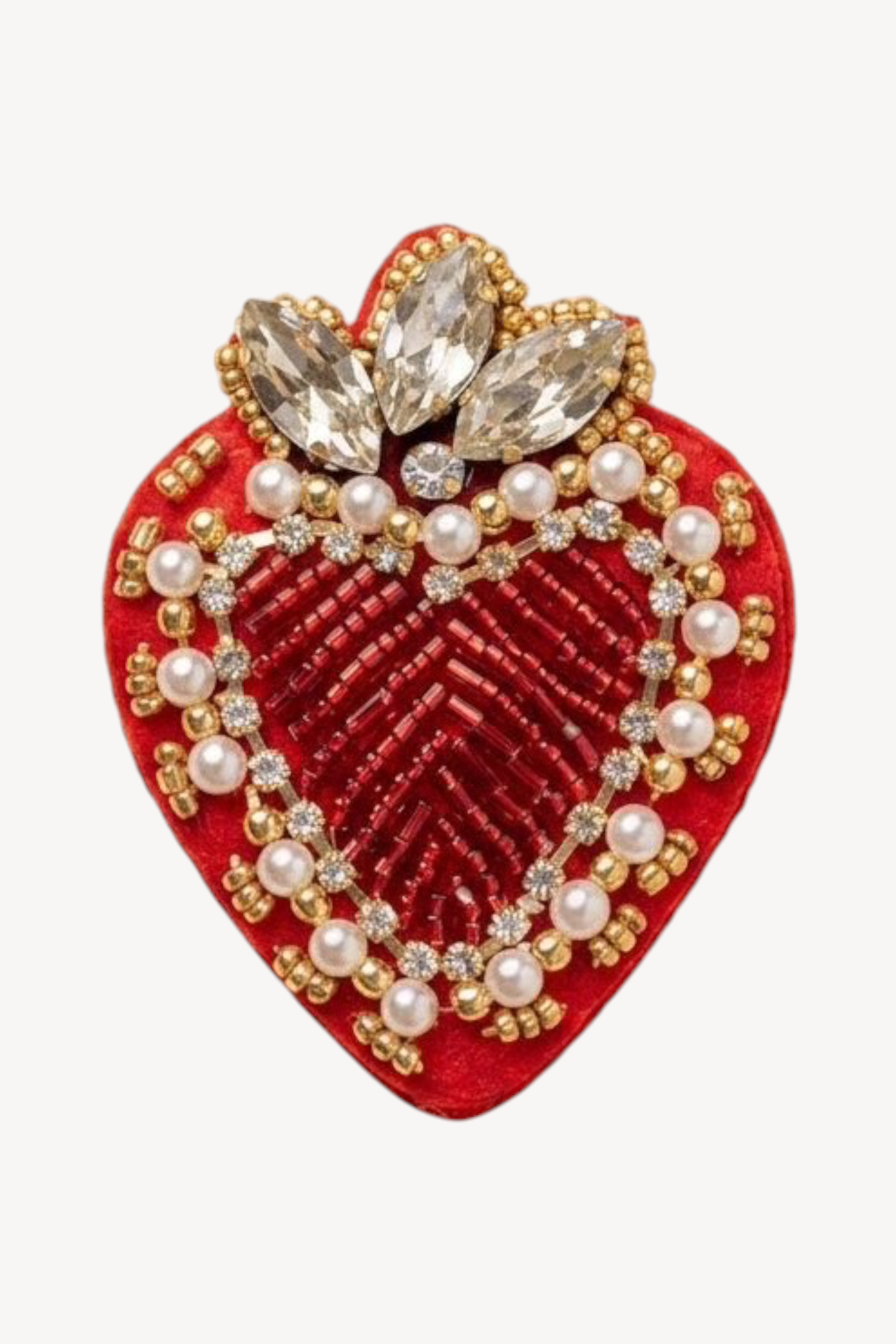 Heart On Fire Brooch