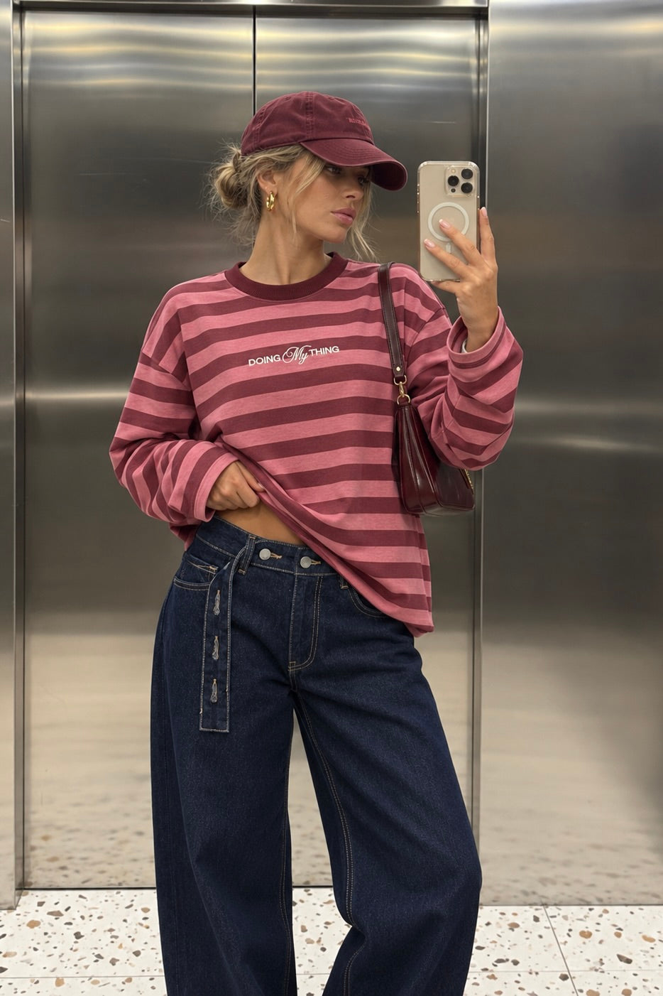 My Kind of Day Striped Sweatshirt