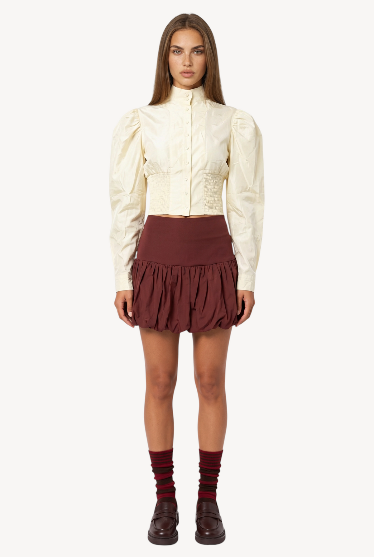 Cream Corset Shirt