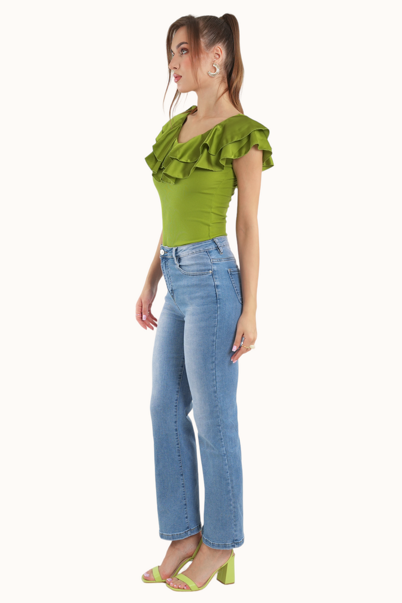 Pretta Bodysuit - Lime Green