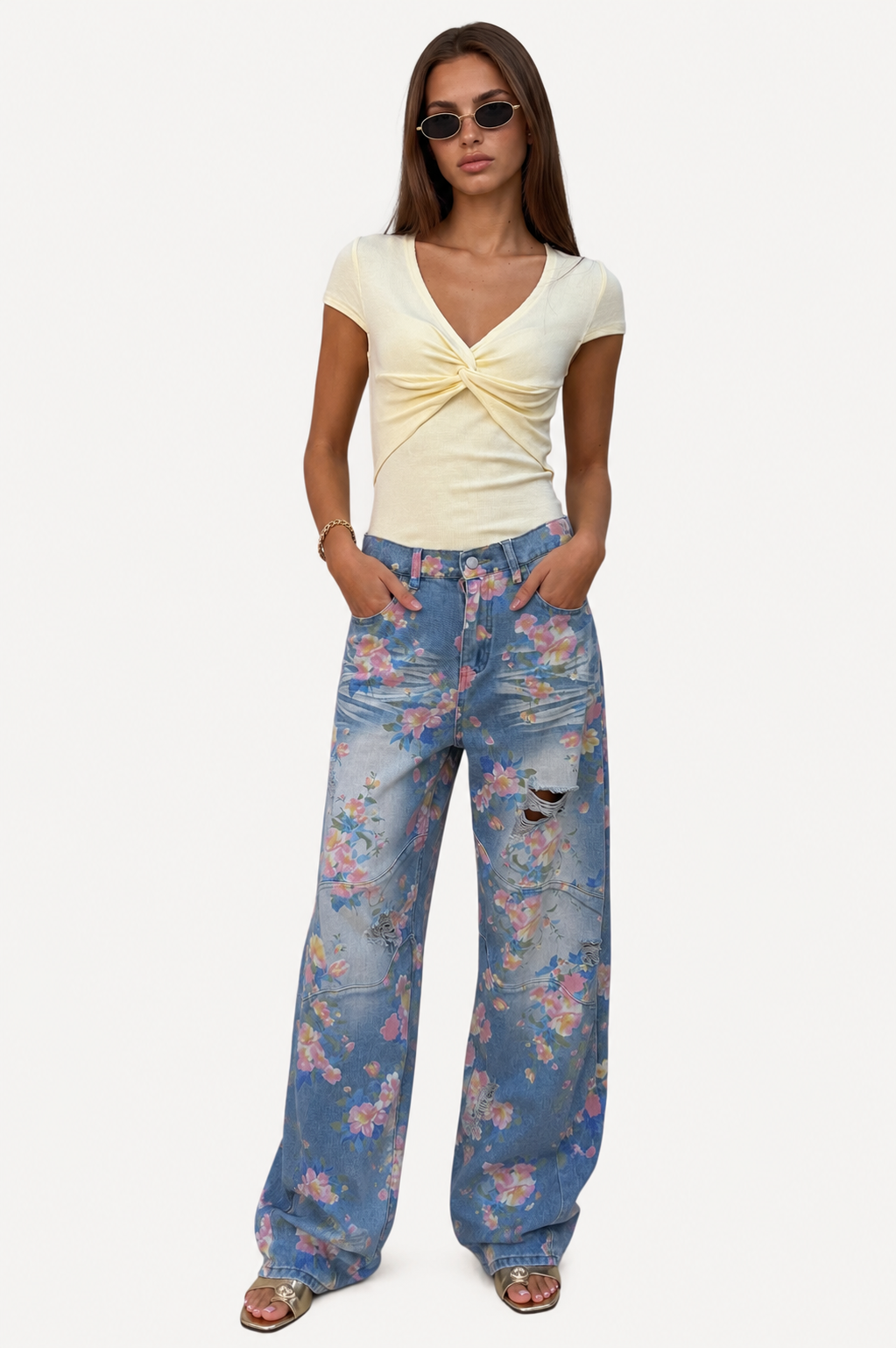 Painted Petals Jeans
