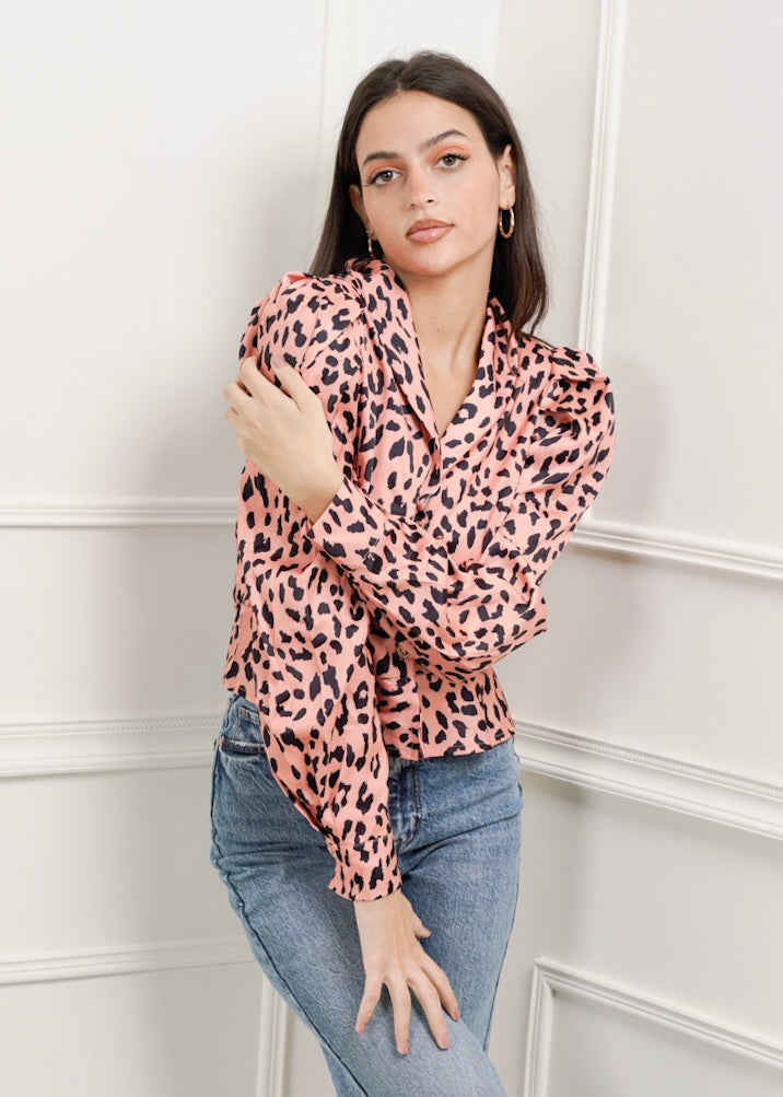 Yara top Leopard - Orange