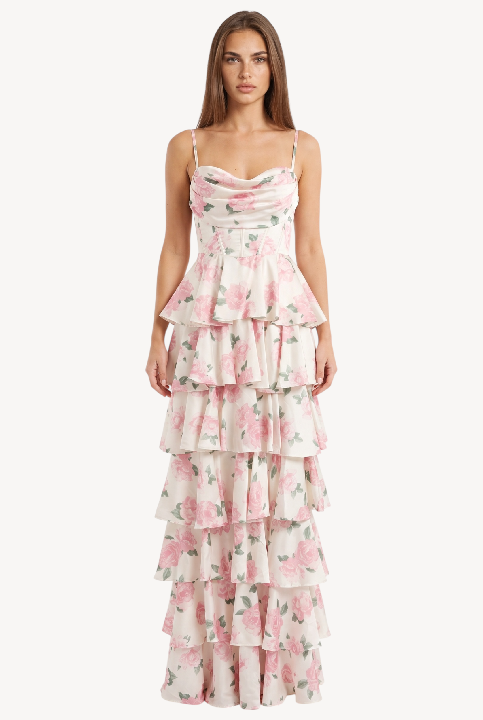 Rosewater Ruffles Gown