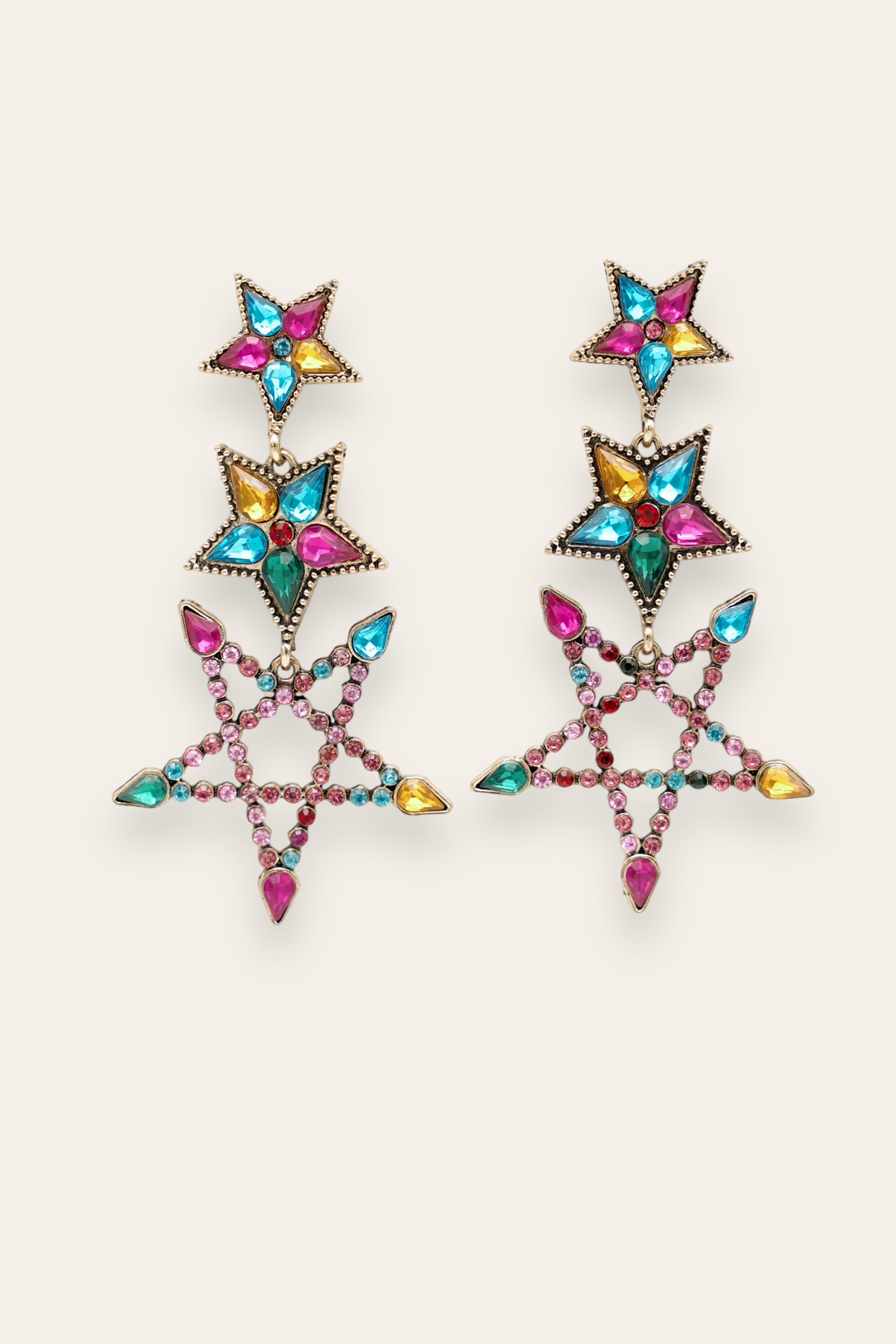 Stara Earrings - Fuchsia