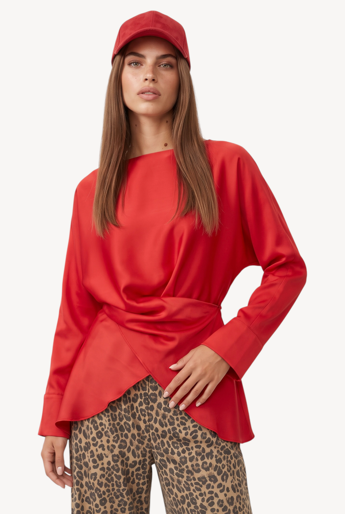 Cherry Drape Blouse