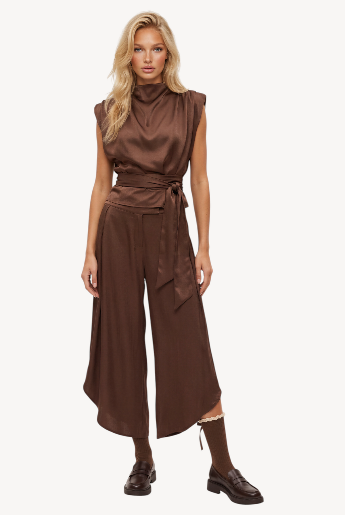 Cocoa Drape Top