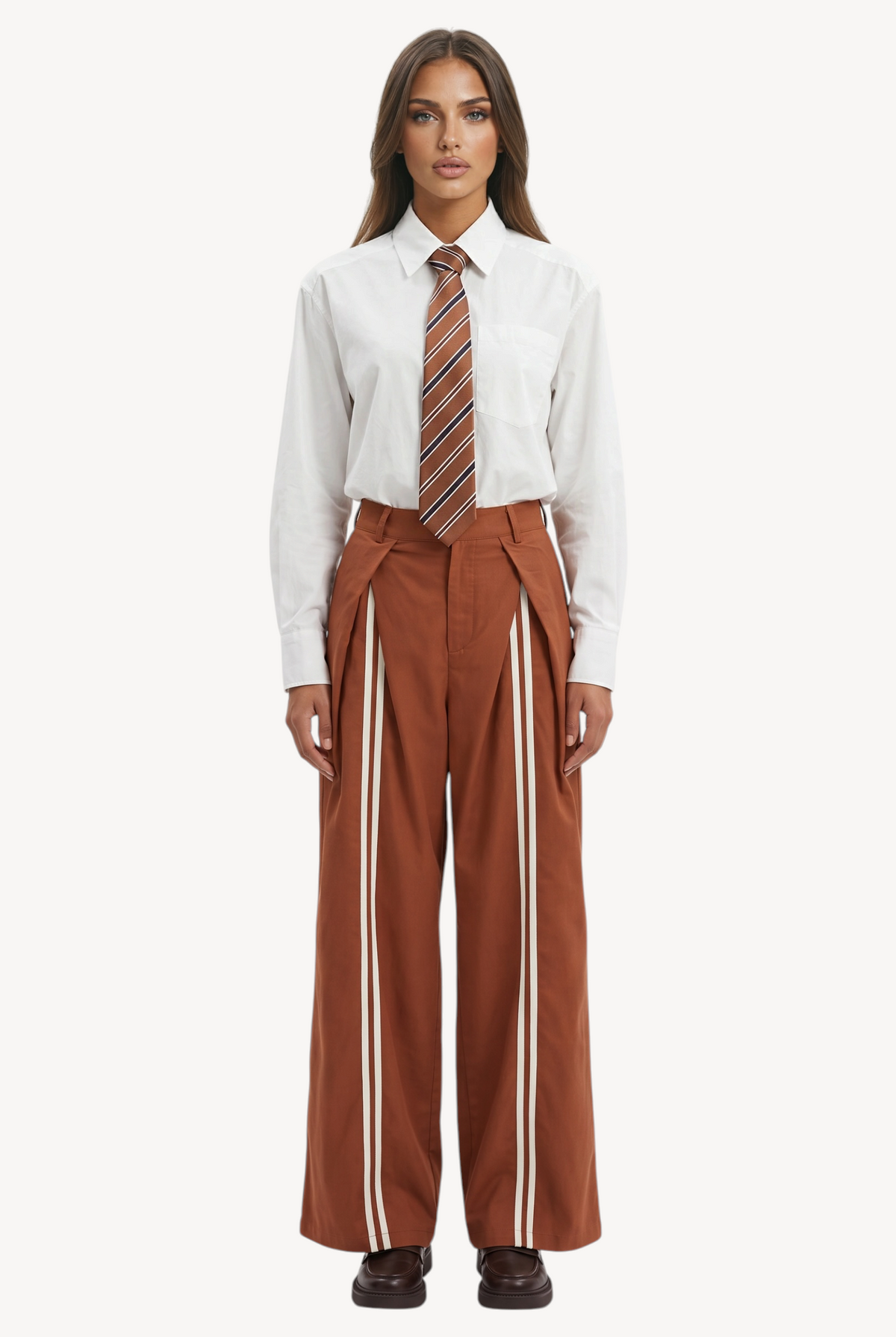 Cinnamon Line Wide Leg Pants