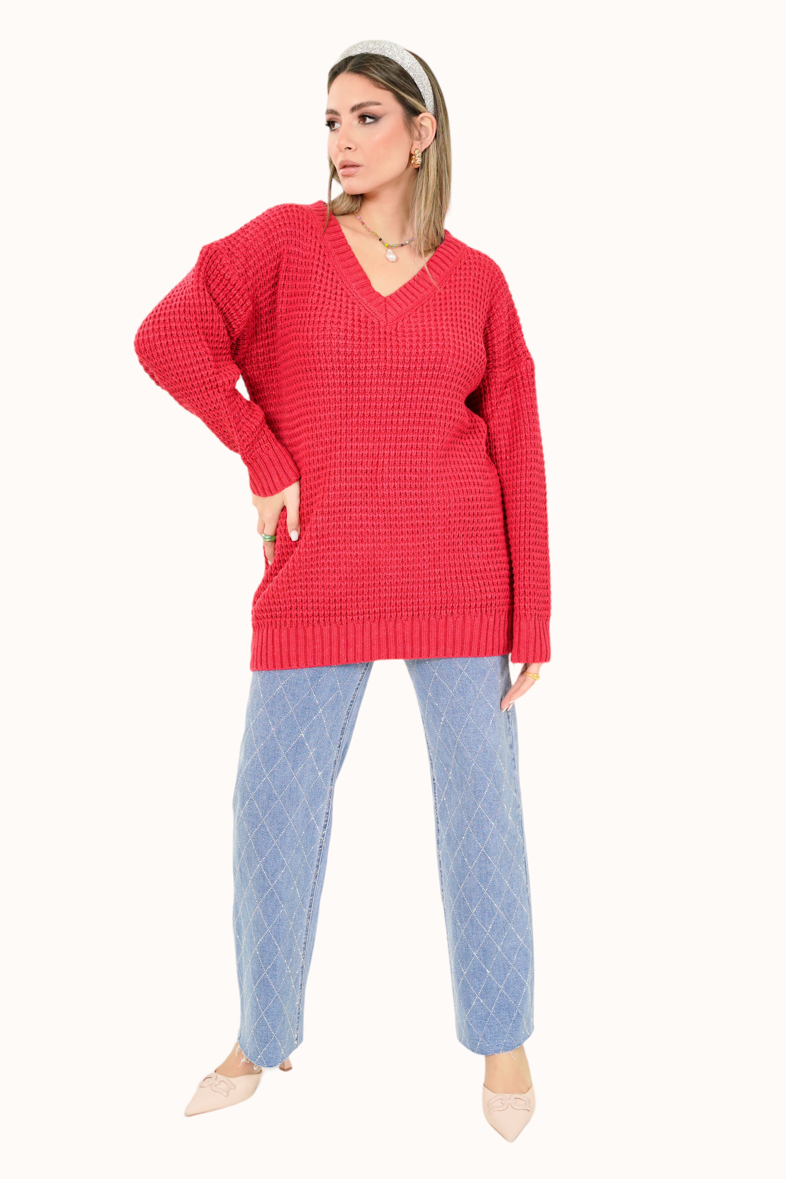 Asma Sweater - Red