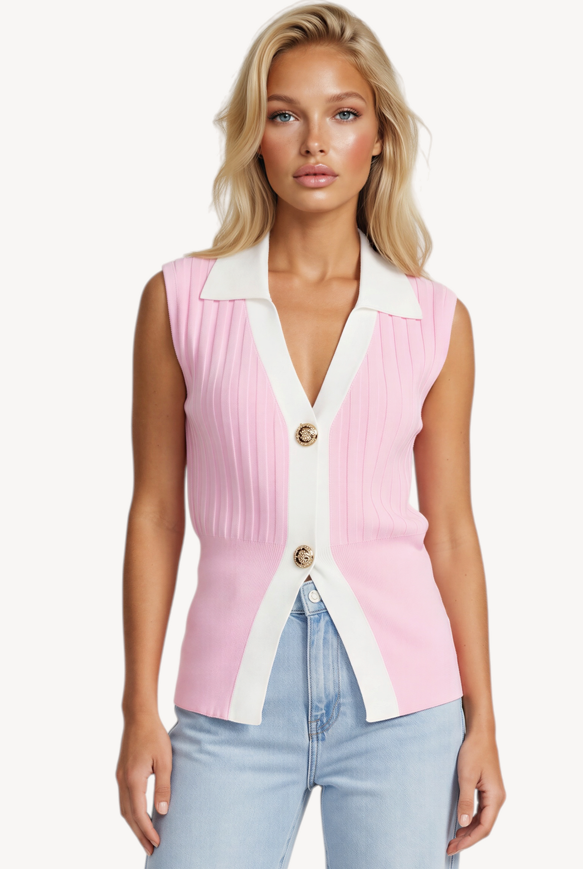 Cherry Blossom Knit Vest