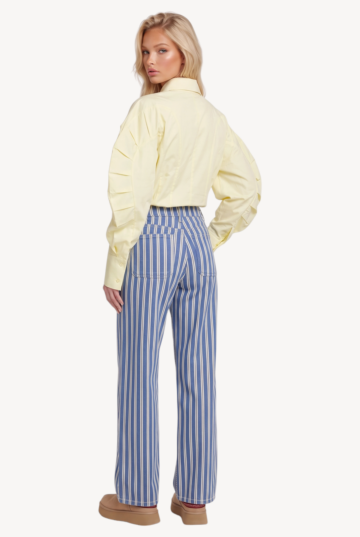 Blue Line Wide Leg Jeans