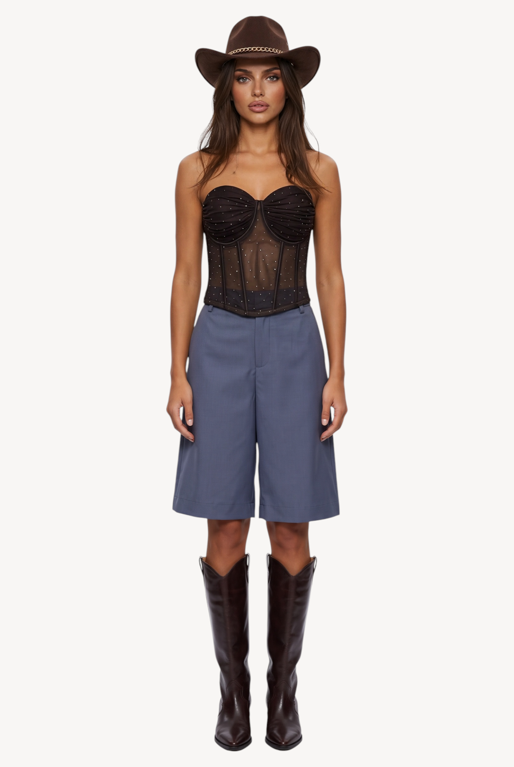 Midnight Sculpt Corset Top
