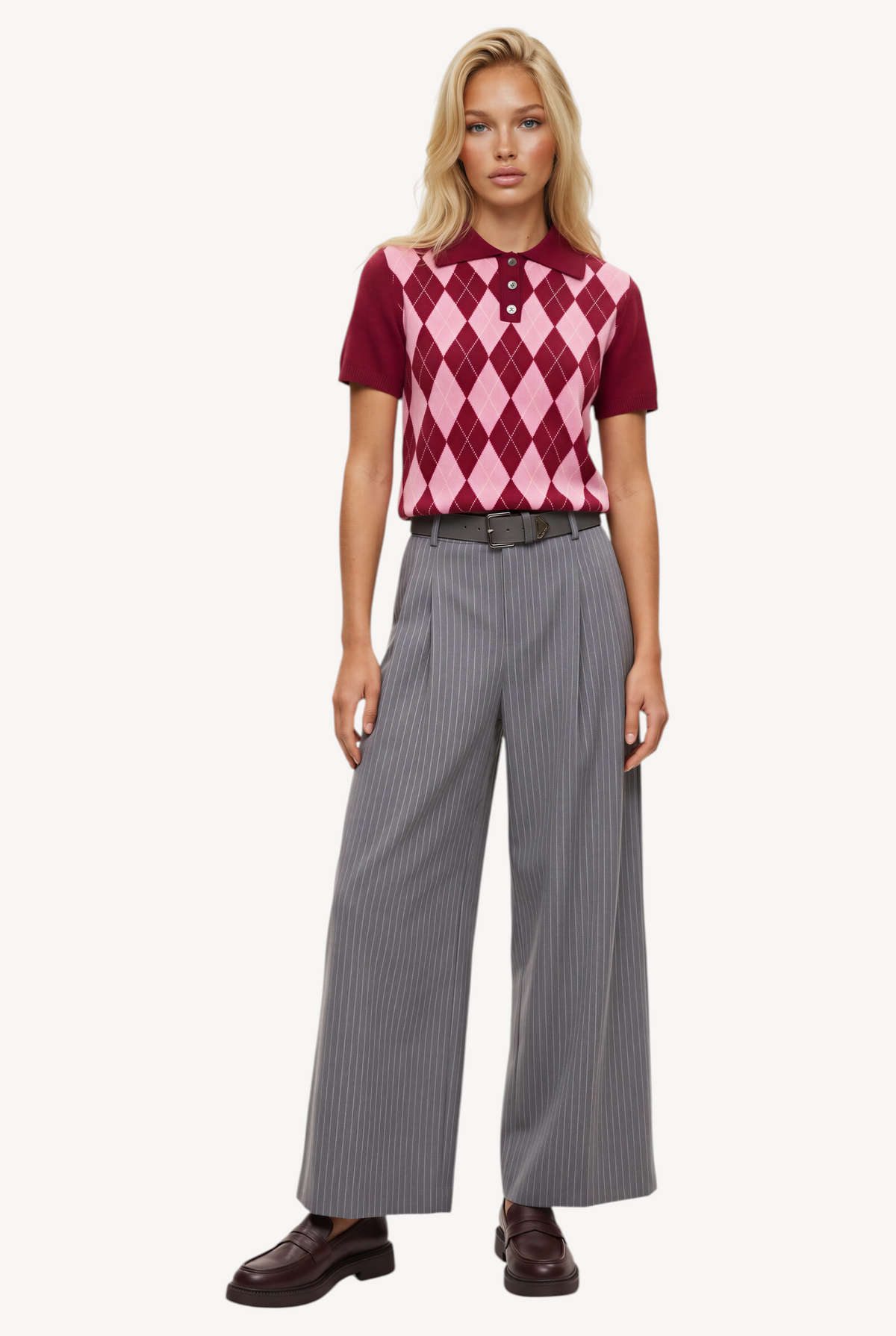 City Gray Pinstripe Pants