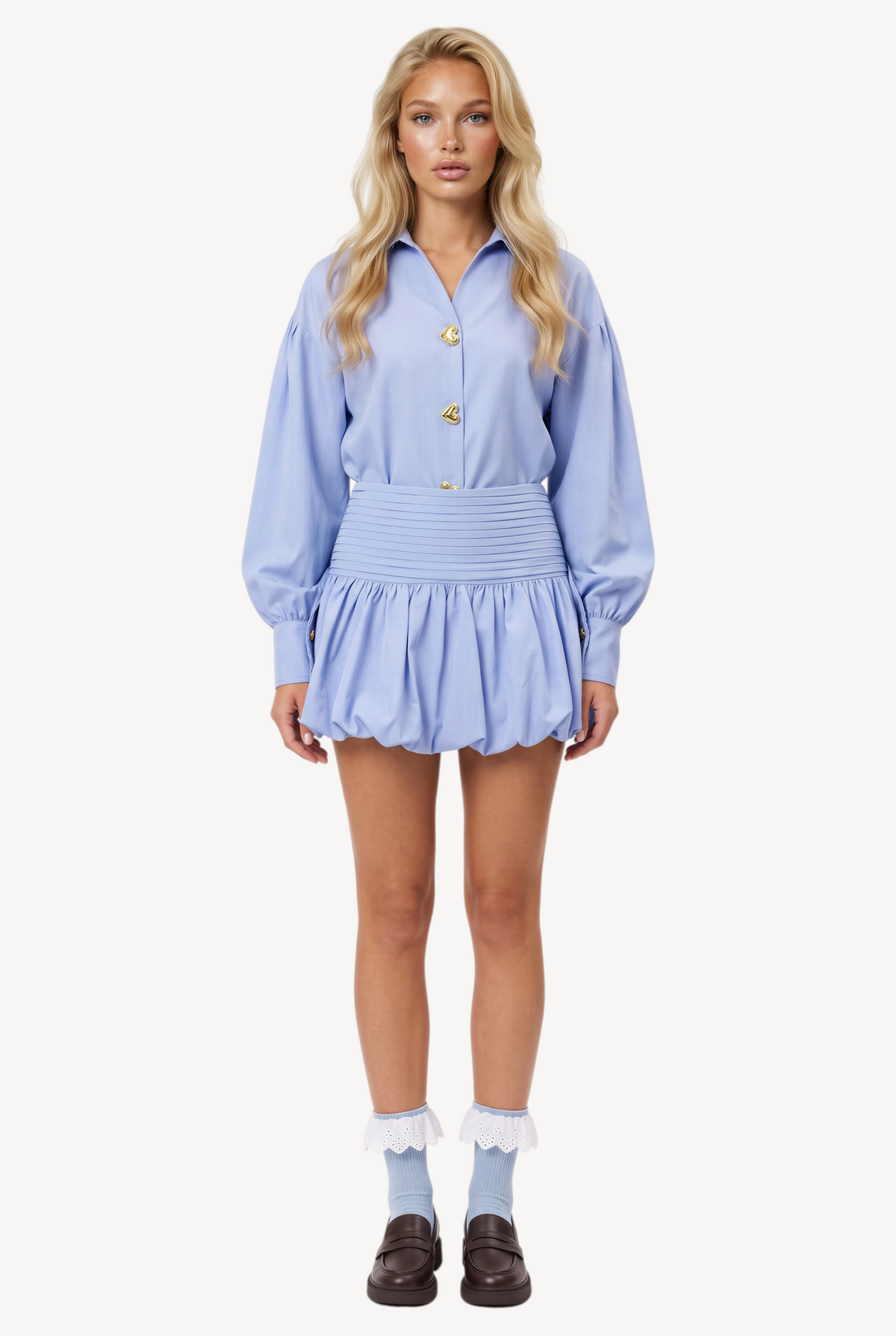 Sky Pleat Shirt