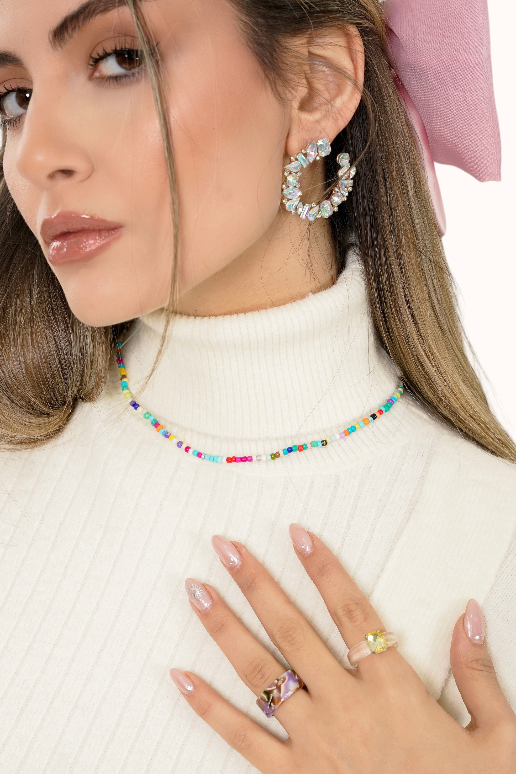 Emily Necklace - Pink