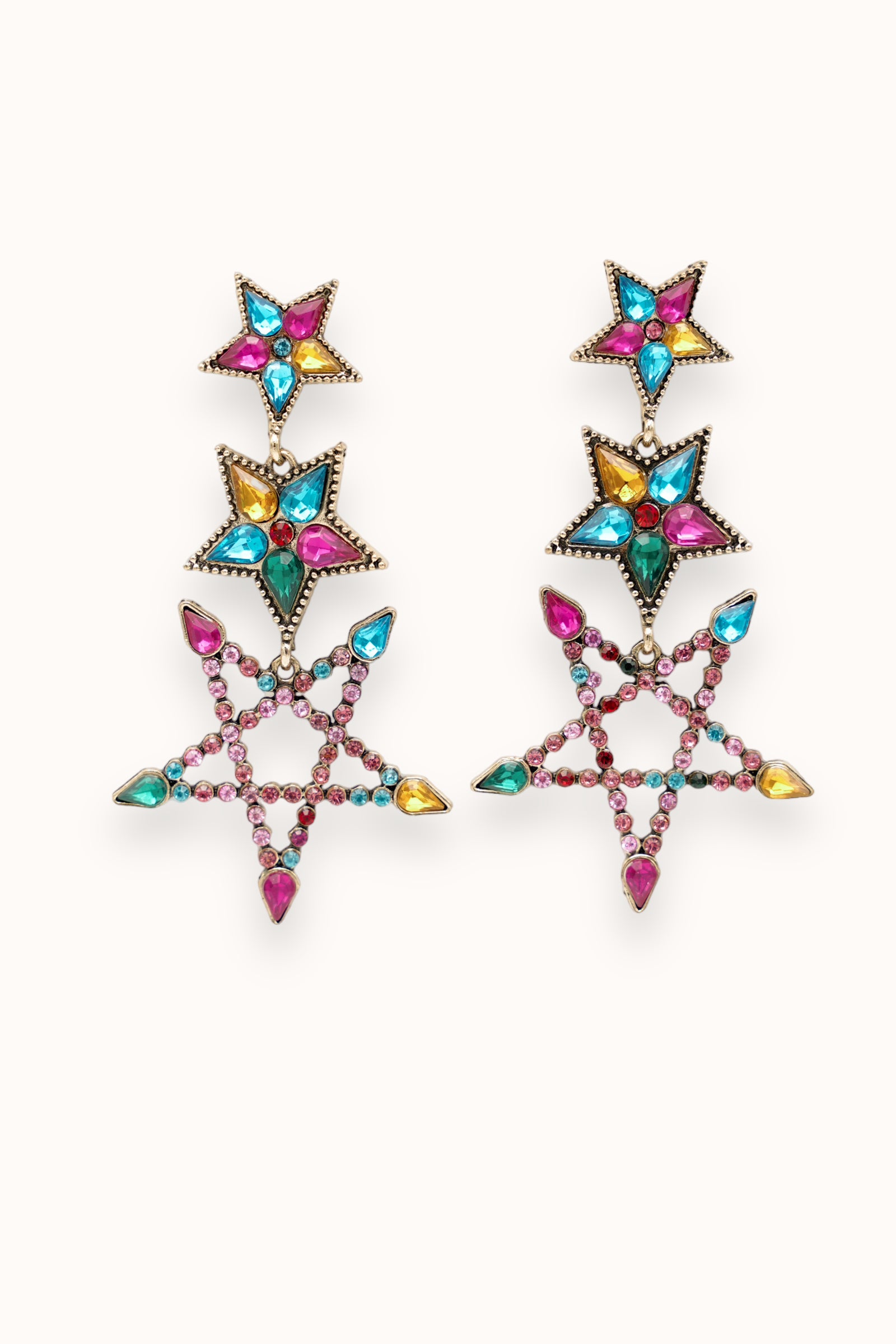 Stara Earrings - Fuchsia