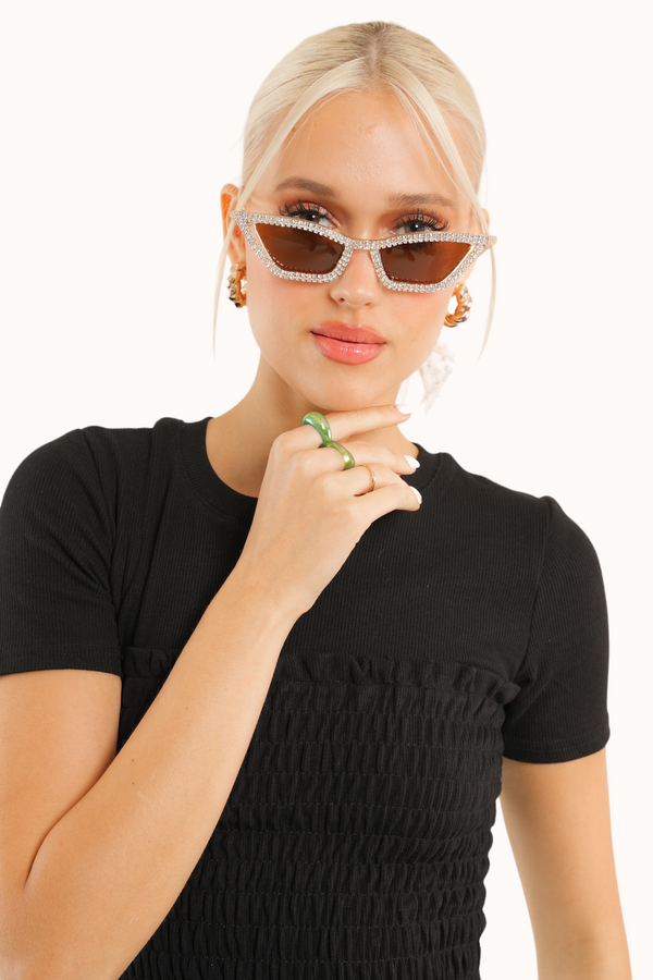 Diva Sunglasses - Beige