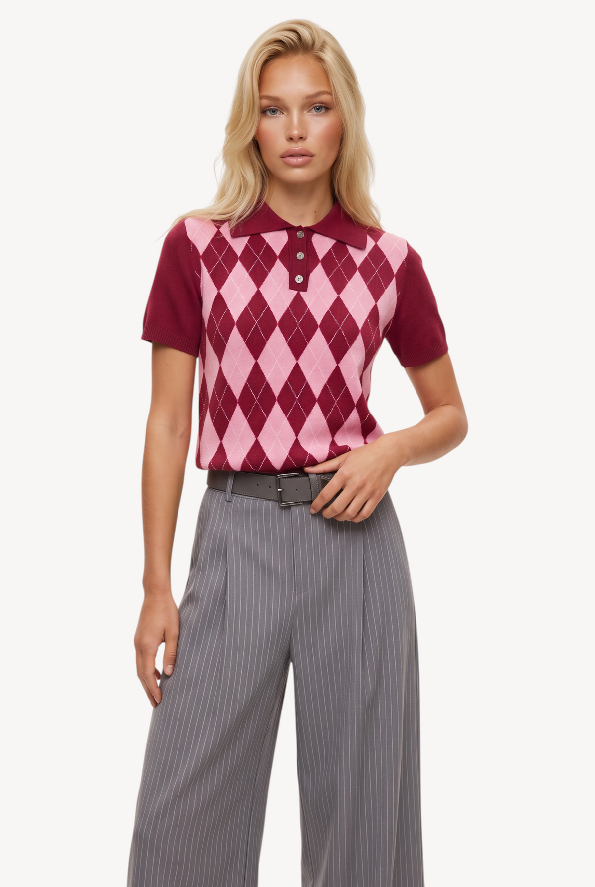 City Gray Pinstripe Pants