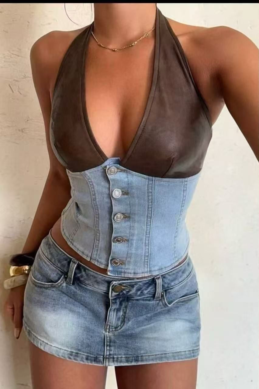 Denim After Dark Top