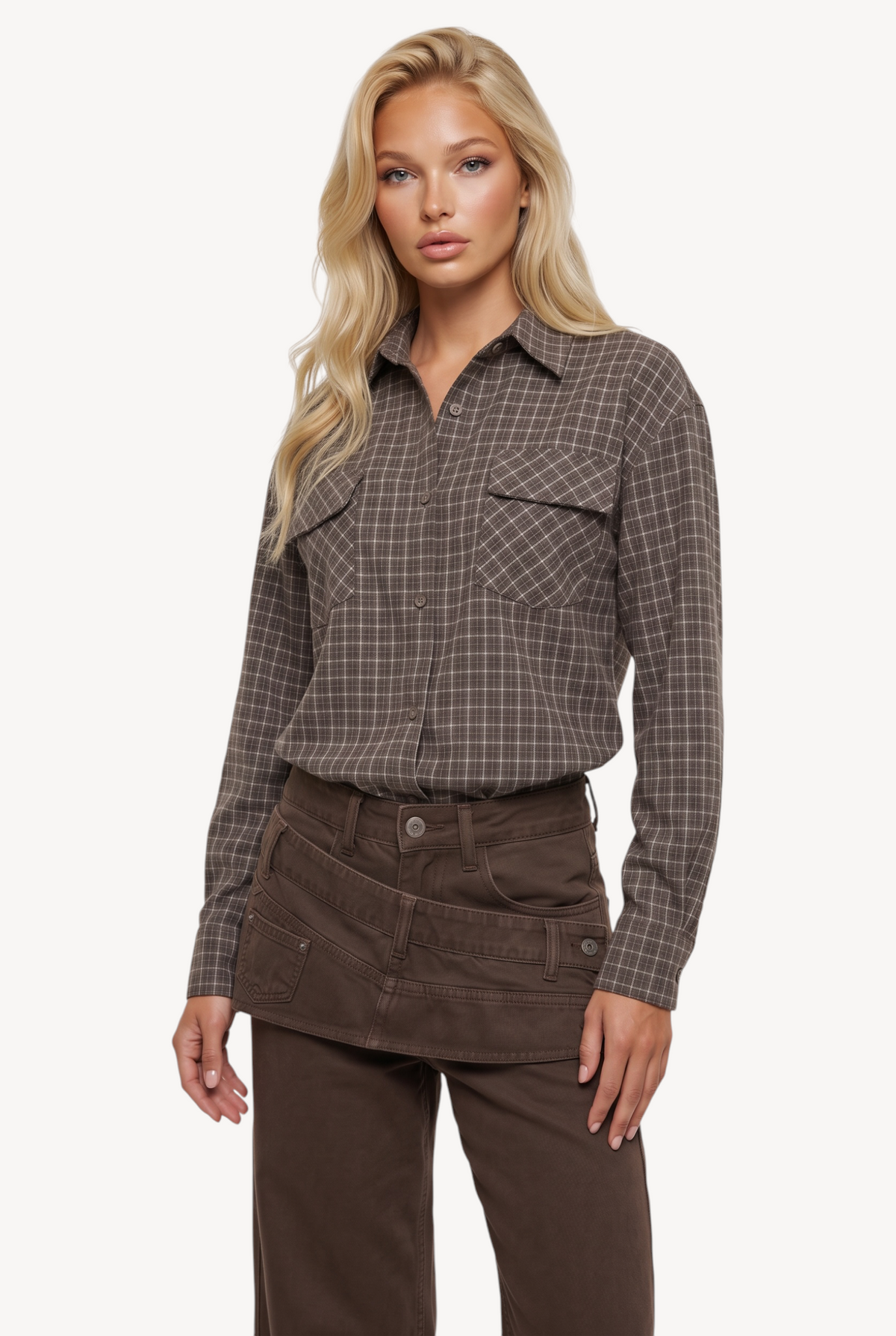 Checked In Oversized Shirt