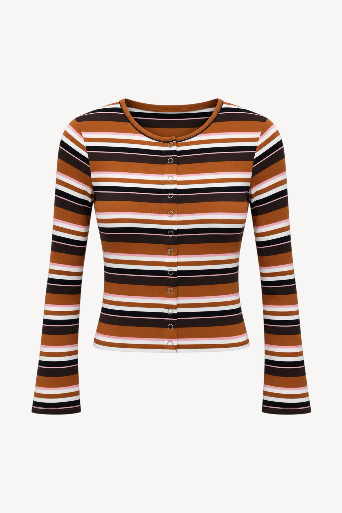 Mila Striped Button Top