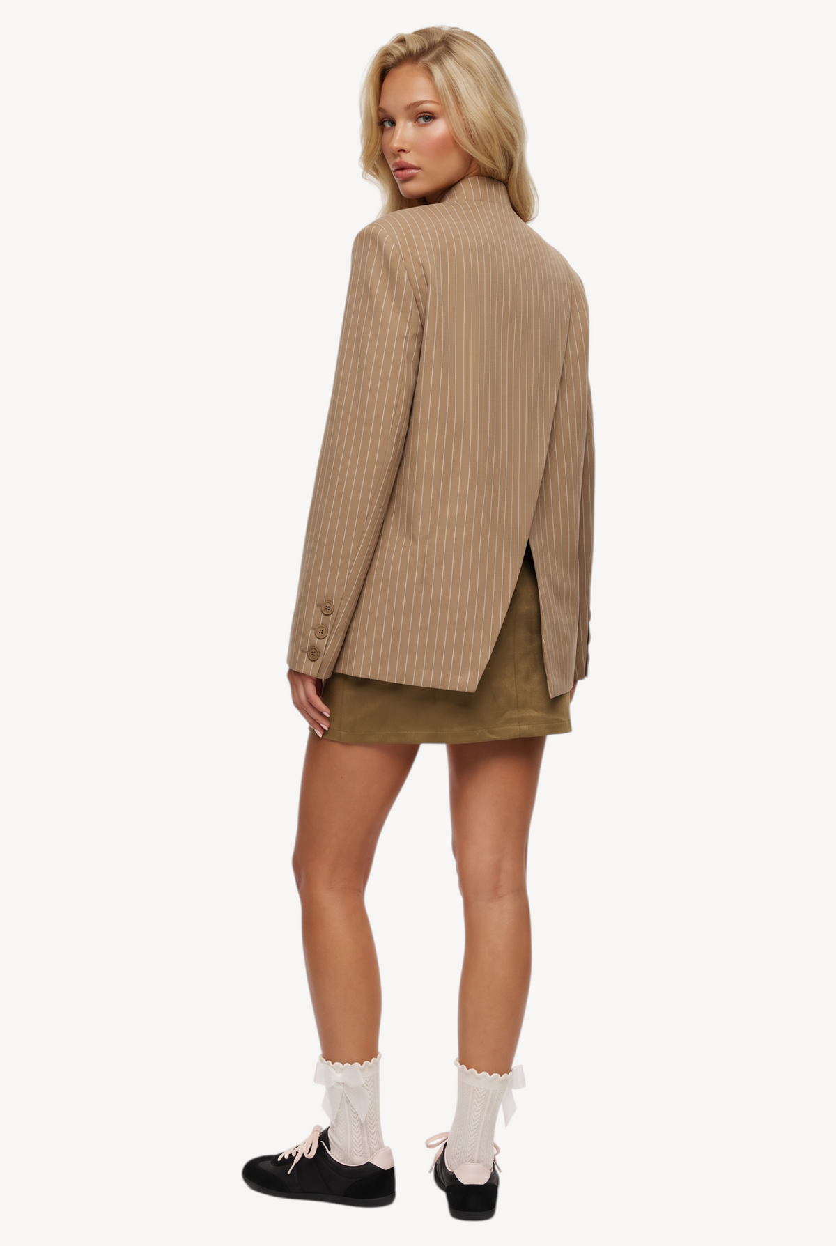 Cinnamon Pinstripe Blazer