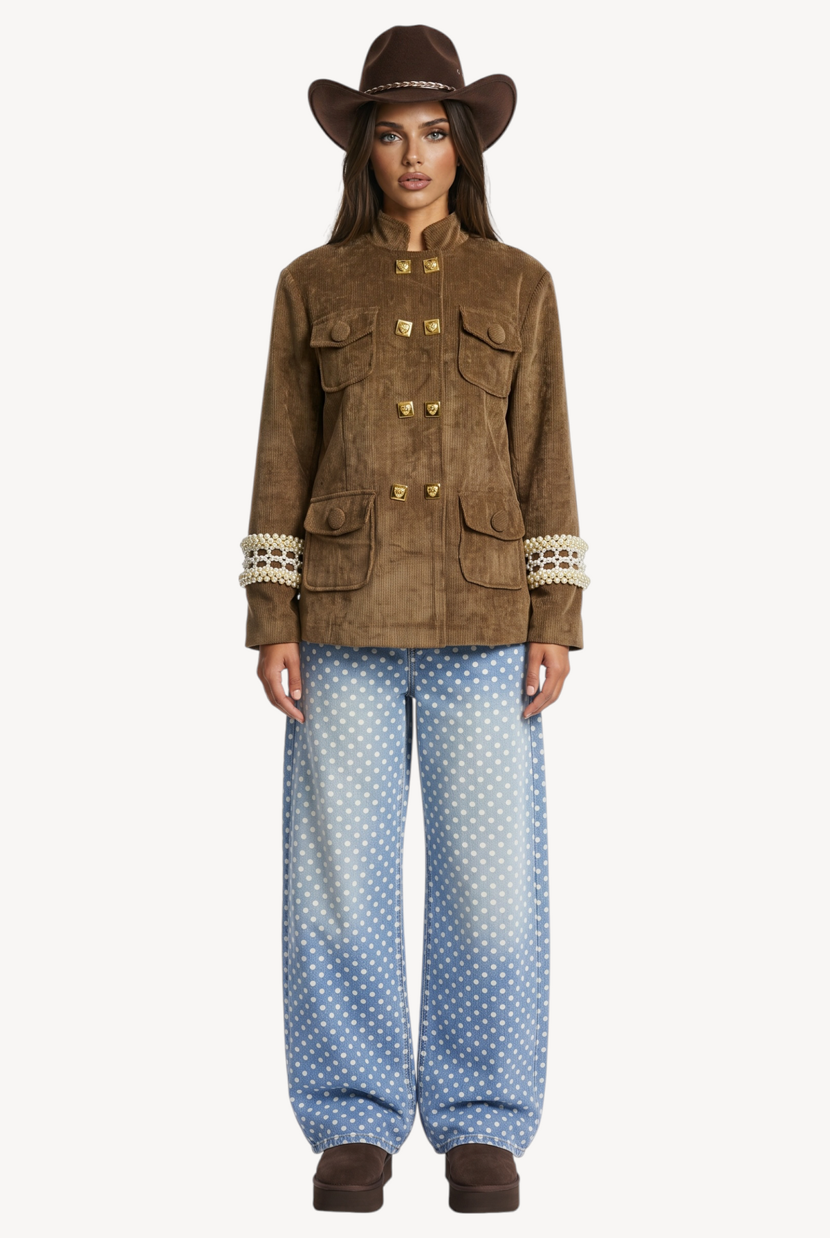 Cocoa Pearl Corduroy Jacket